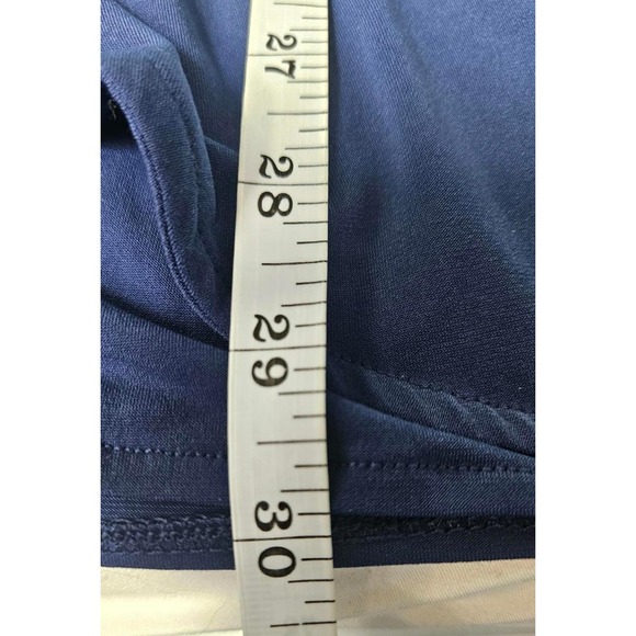 Victoria's Secret Faux Wrap Dress Medium Stretchy‎ V Neck Navy Blue Soft Sexy - Picture 6 of 8